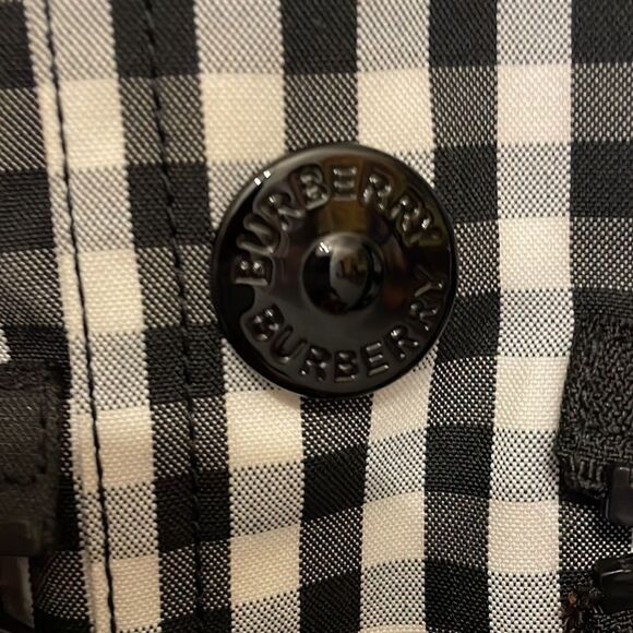 Burberry Black & White Gingham Technical Wool Loop-back Car Coat, NWT - Picture 9 of 15